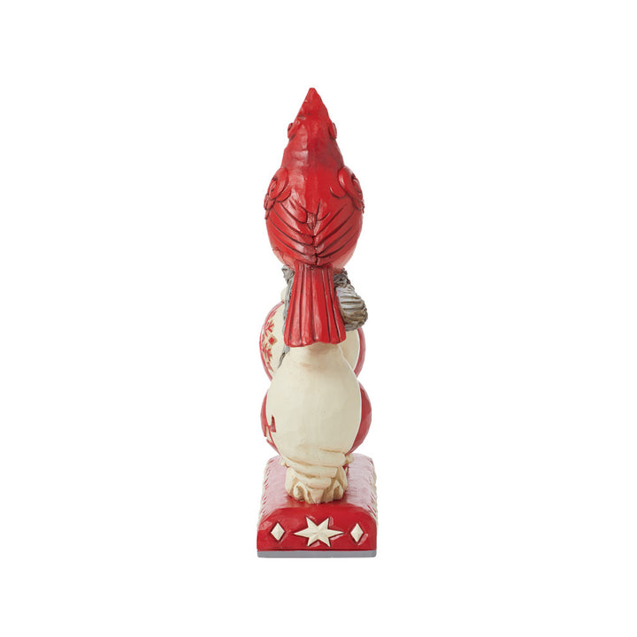 Jim Shore Heartwood Creek: Nordic Noel Cardinal on NOEL Sign Figurine sparkle-castle