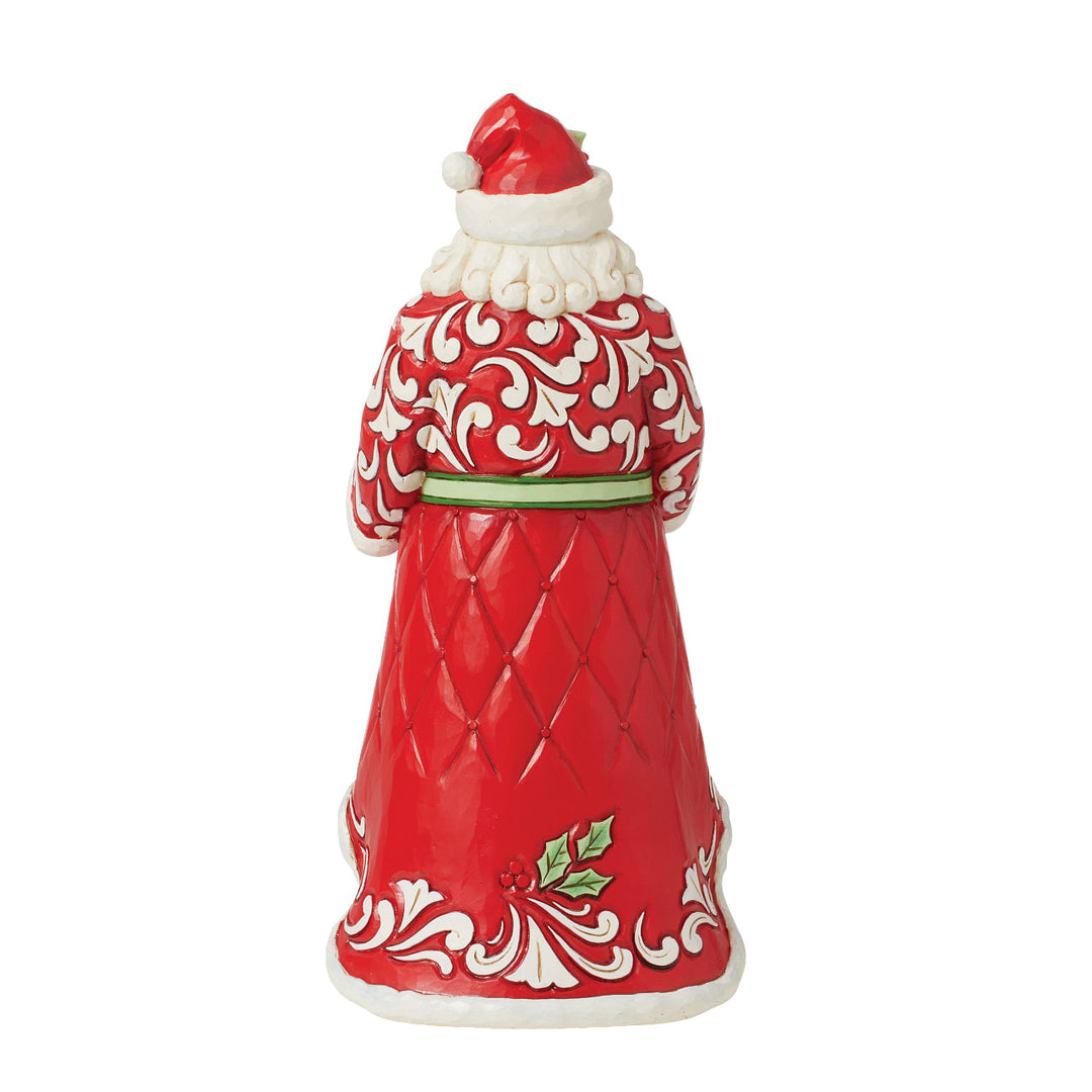 Jim Shore Heartwood Creek: Santa Holding Sisal Wreath Figurine sparkle-castle