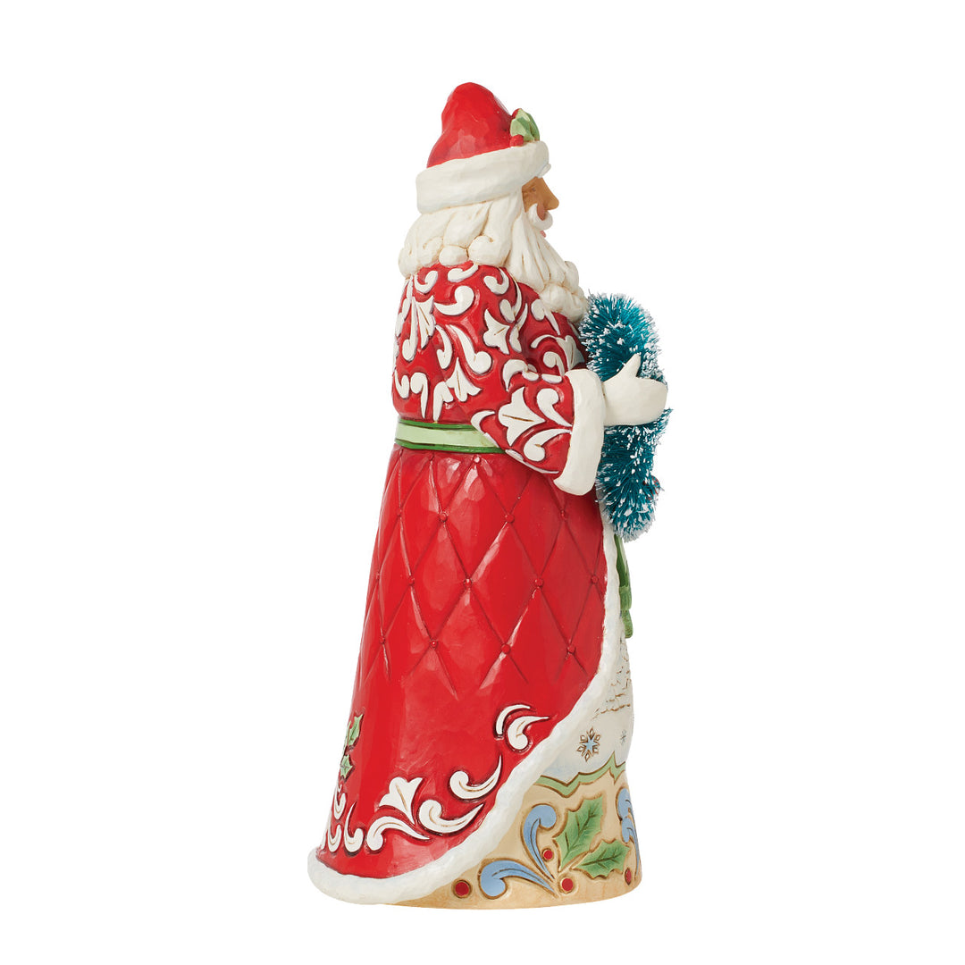 Jim Shore Heartwood Creek: Santa Holding Sisal Wreath Figurine sparkle-castle