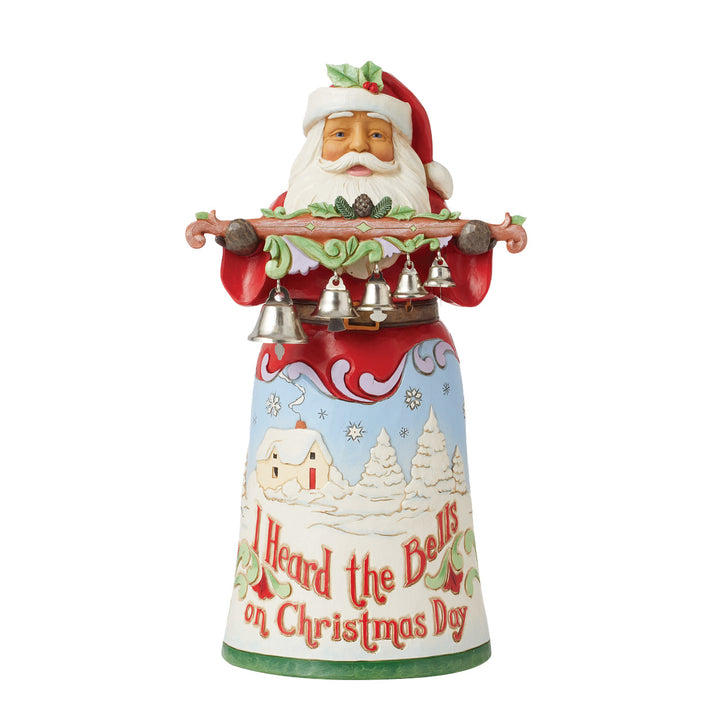 Jim Shore Heartwood Creek: 18th Annual Caroling Santa Figurine sparkle-castle