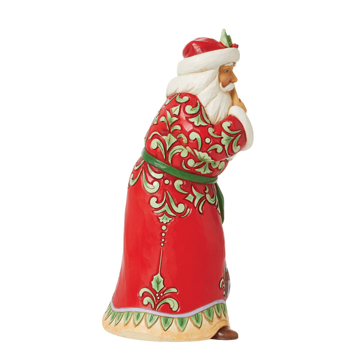 Jim Shore Heartwood Creek: Shushing Santa And Bag Figurine - SIGNED sparkle-castle