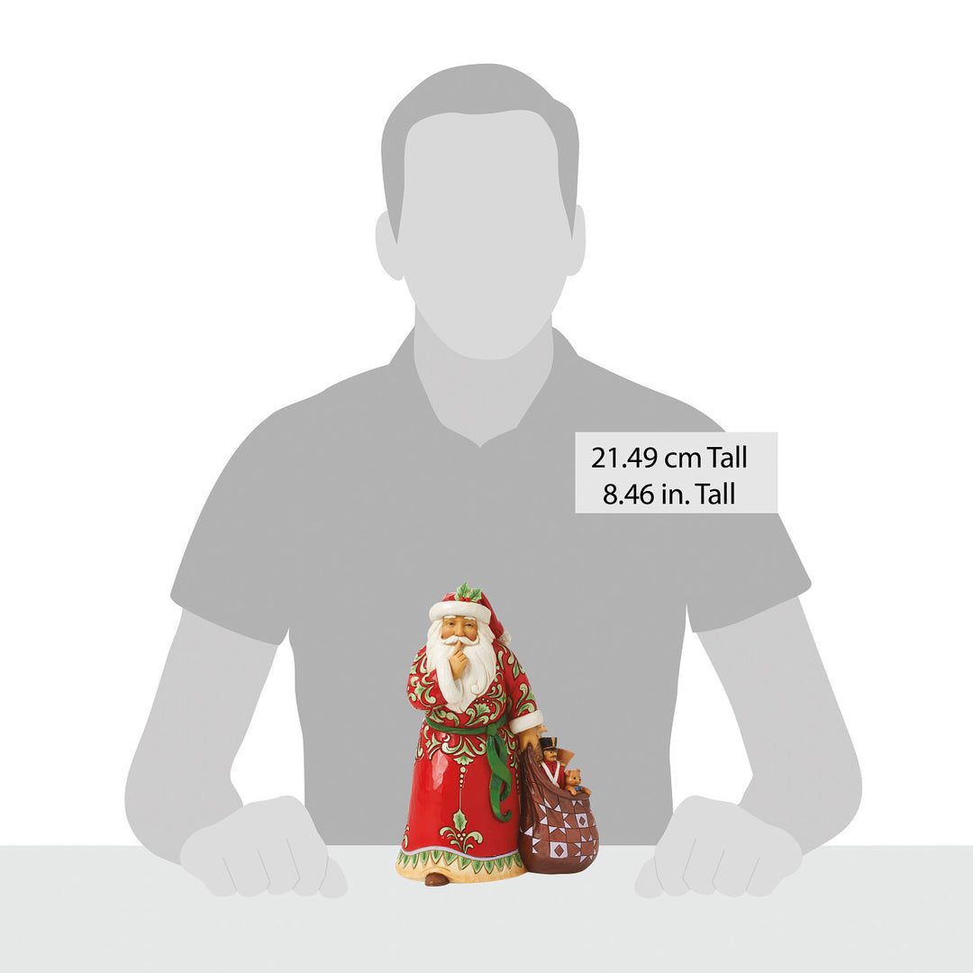 Jim Shore Heartwood Creek: Shushing Santa And Bag Figurine - SIGNED sparkle-castle