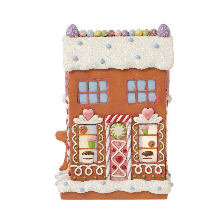 Jim Shore Heartwood Creek: Gingerbread Christmas Bakery Figurine sparkle-castle