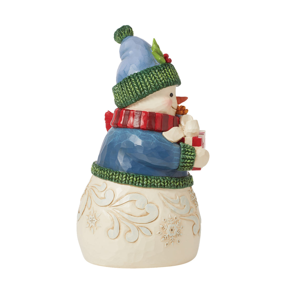Jim Shore Heartwood Creek: Snowman with Gifts Figurine sparkle-castle
