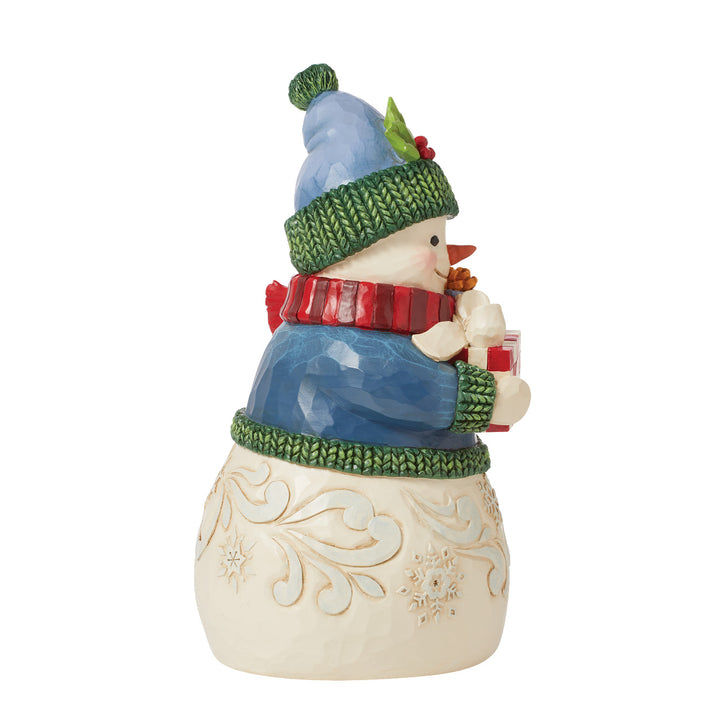 Jim Shore Heartwood Creek: Snowman with Gifts Figurine sparkle-castle