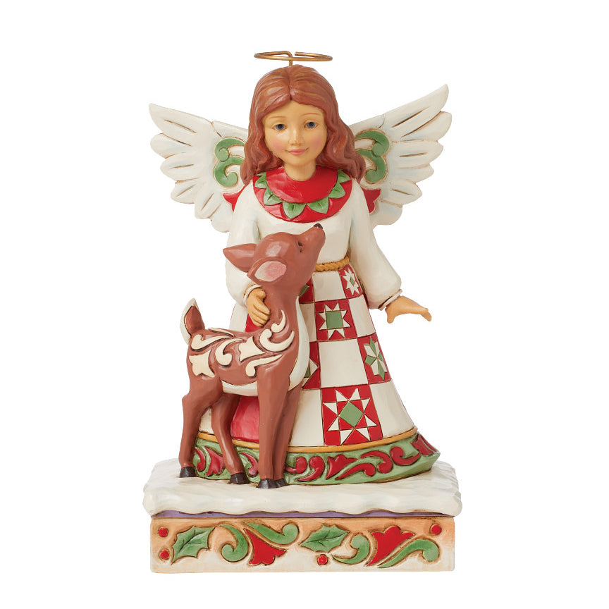 Jim Shore Heartwood Creek: Angel With Deer Figurine - SIGNED sparkle-castle