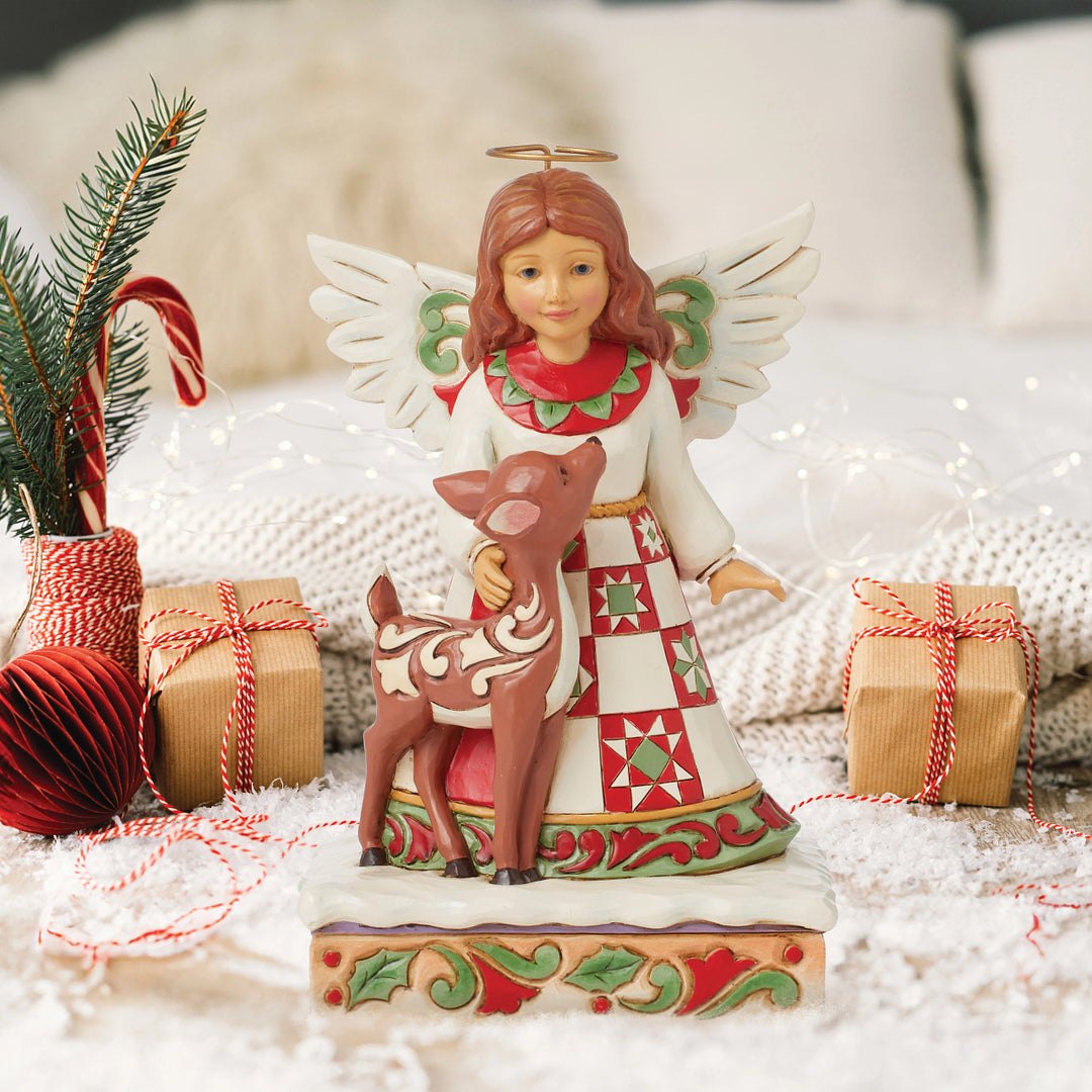 Jim Shore Heartwood Creek: Angel With Deer Figurine - SIGNED sparkle-castle