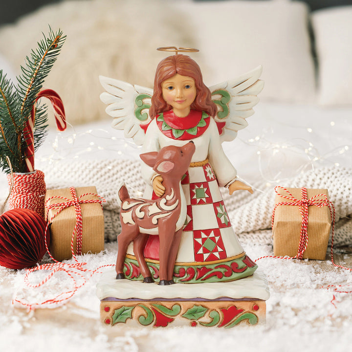 Jim Shore Heartwood Creek: Angel With Deer Figurine - SIGNED sparkle-castle