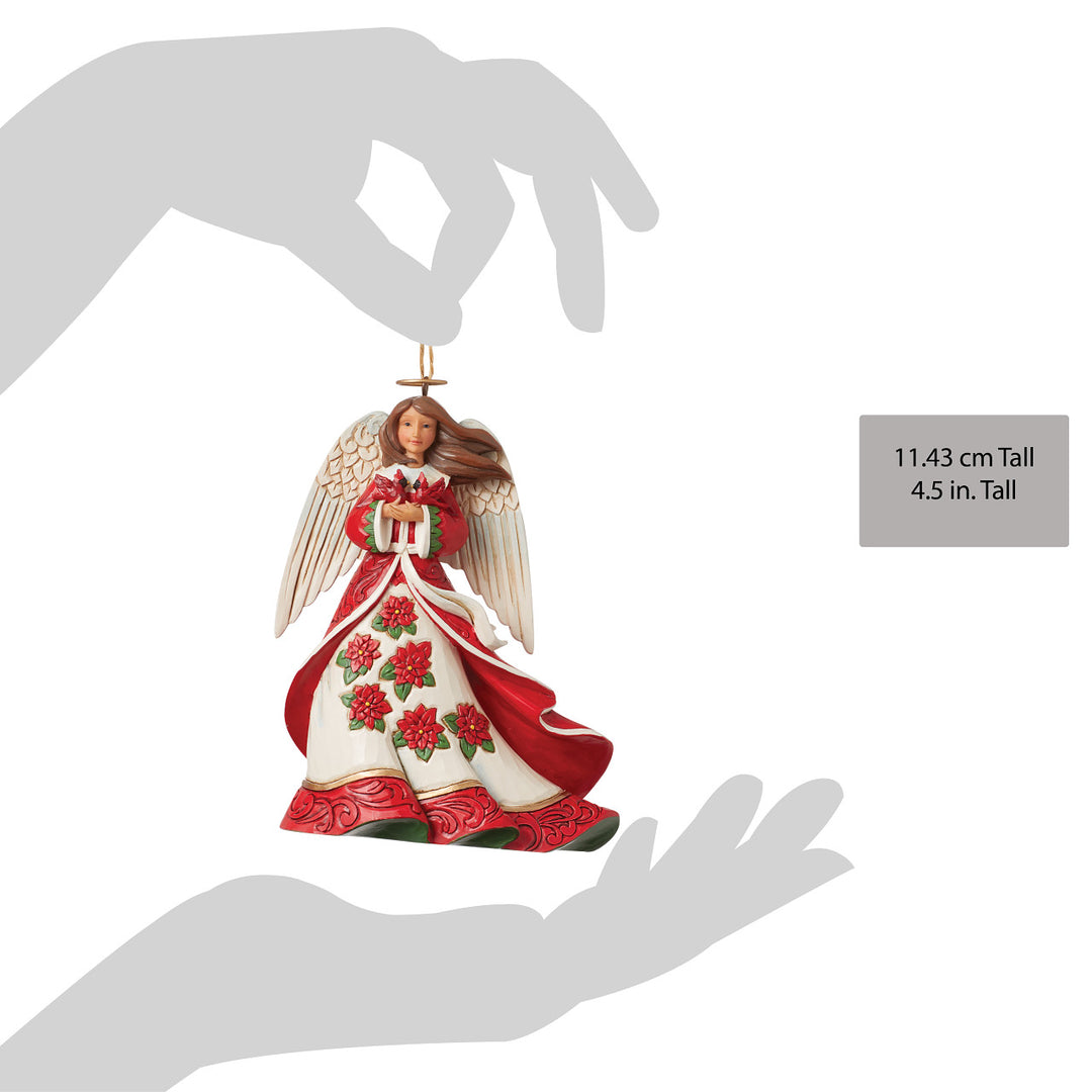 Jim Shore Heartwood Creek: Christmas Angel In Red Dress Hanging Ornament sparkle-castle