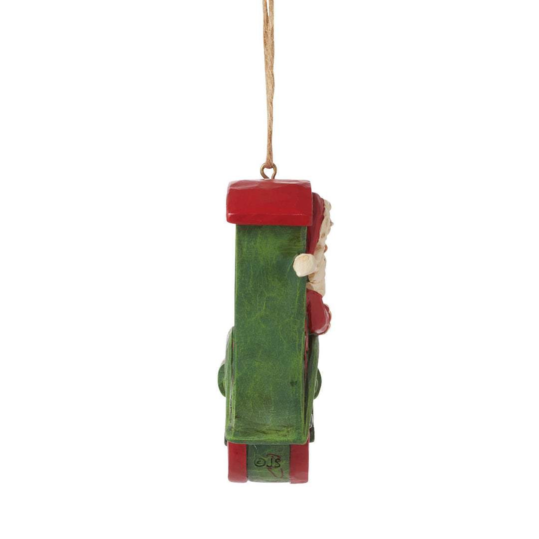 Jim Shore Heartwood Creek: Santa In Train Engine Hanging Ornament sparkle-castle