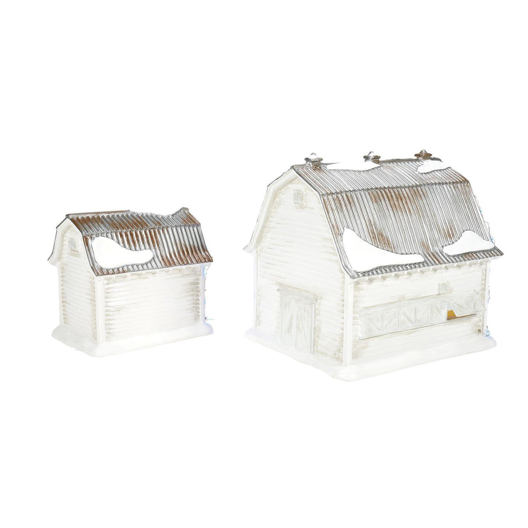 Department 56 Original Snow Village: Graceland Stables, Set of 2 sparkle-castle