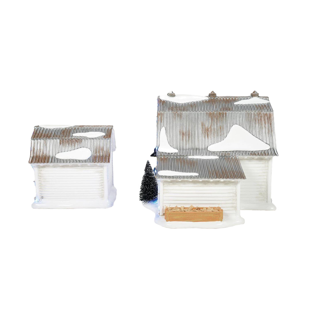 Department 56 Original Snow Village: Graceland Stables, Set of 2 sparkle-castle