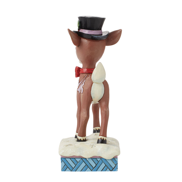 Jim Shore Rudolph Traditions: Rudolph Wearing Top Hat and Bowtie Figurine sparkle-castle