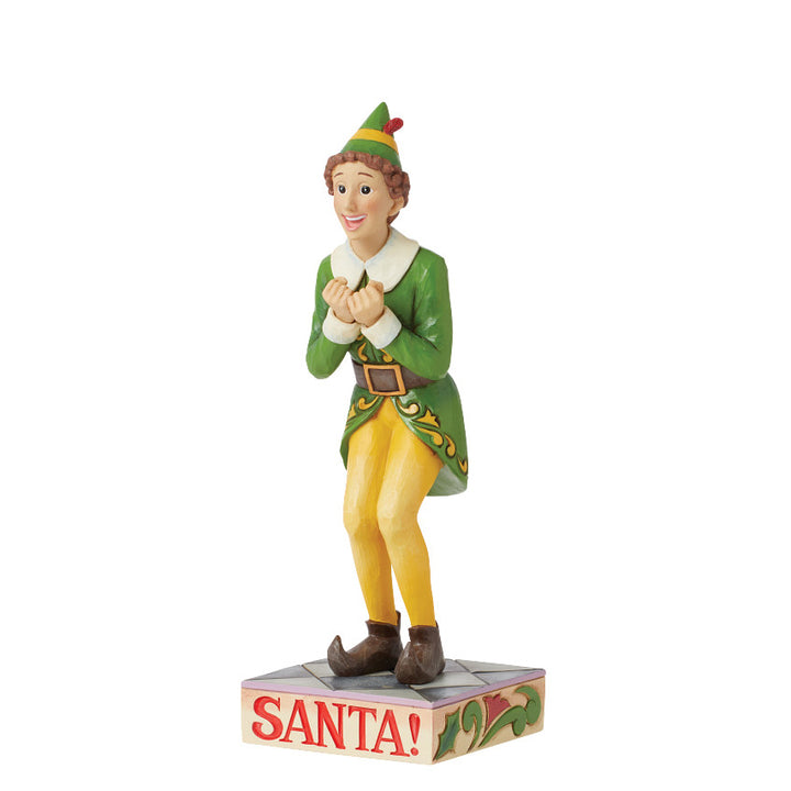 Jim Shore Elf: Buddy Elf Squatted Excited Pose Figurine - SIGNED sparkle-castle