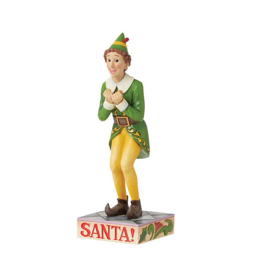 Jim Shore Elf: Buddy Elf Squatted Excited Pose Figurine - SIGNED sparkle-castle