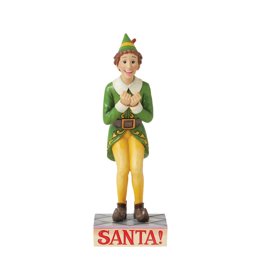 Jim Shore Elf: Buddy Elf Squatted Excited Pose Figurine - SIGNED sparkle-castle