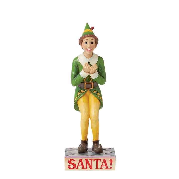 Jim Shore Elf: Buddy Elf Squatted Excited Pose Figurine - SIGNED sparkle-castle