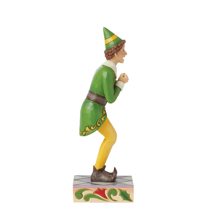 Jim Shore Elf: Buddy Elf Squatted Excited Pose Figurine - SIGNED sparkle-castle