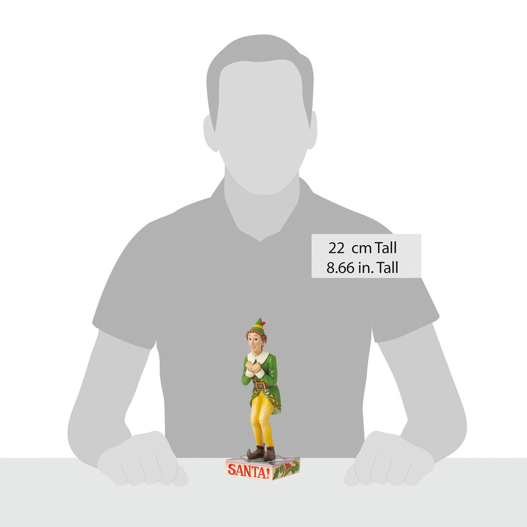 Jim Shore Elf: Buddy Elf Squatted Excited Pose Figurine - SIGNED sparkle-castle