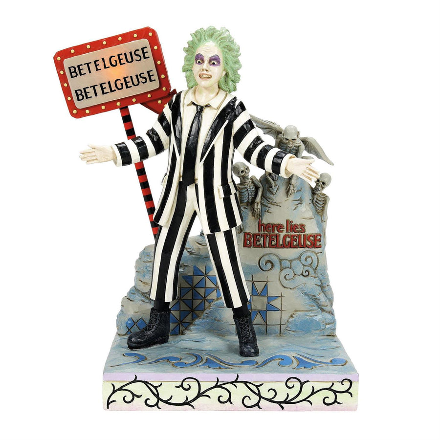 Jim Shore Beetlejuice: Here Lies Betelgeuse With LED Sign Figurine sparkle-castle
