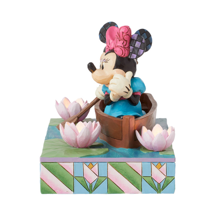 Jim Shore Disney Traditions: Mickey & Minnie In Love Rowboat Figurine sparkle-castle