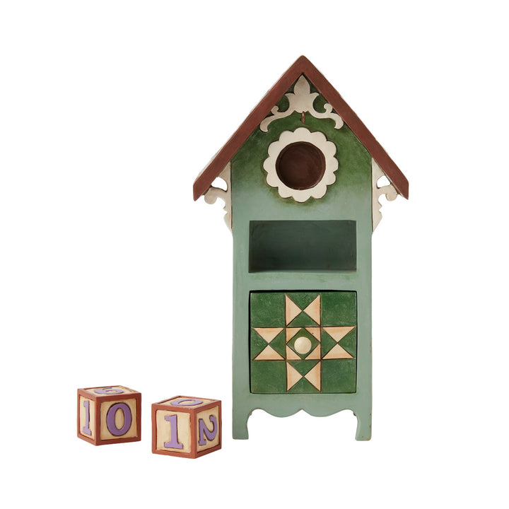 Jim Shore Heartwood Creek: Seasonal Block Calendar Figurine sparkle-castle