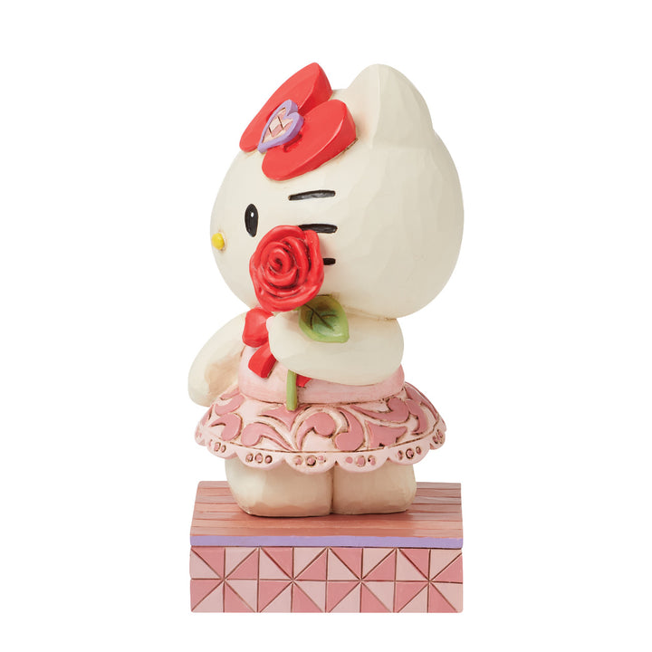 Jim Shore Sanrio: Hello Kitty With Rose Personality Pose Figurine sparkle-castle