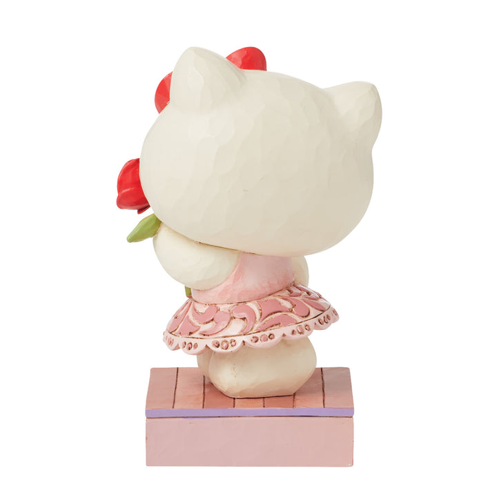 Jim Shore Sanrio: Hello Kitty With Rose Personality Pose Figurine sparkle-castle
