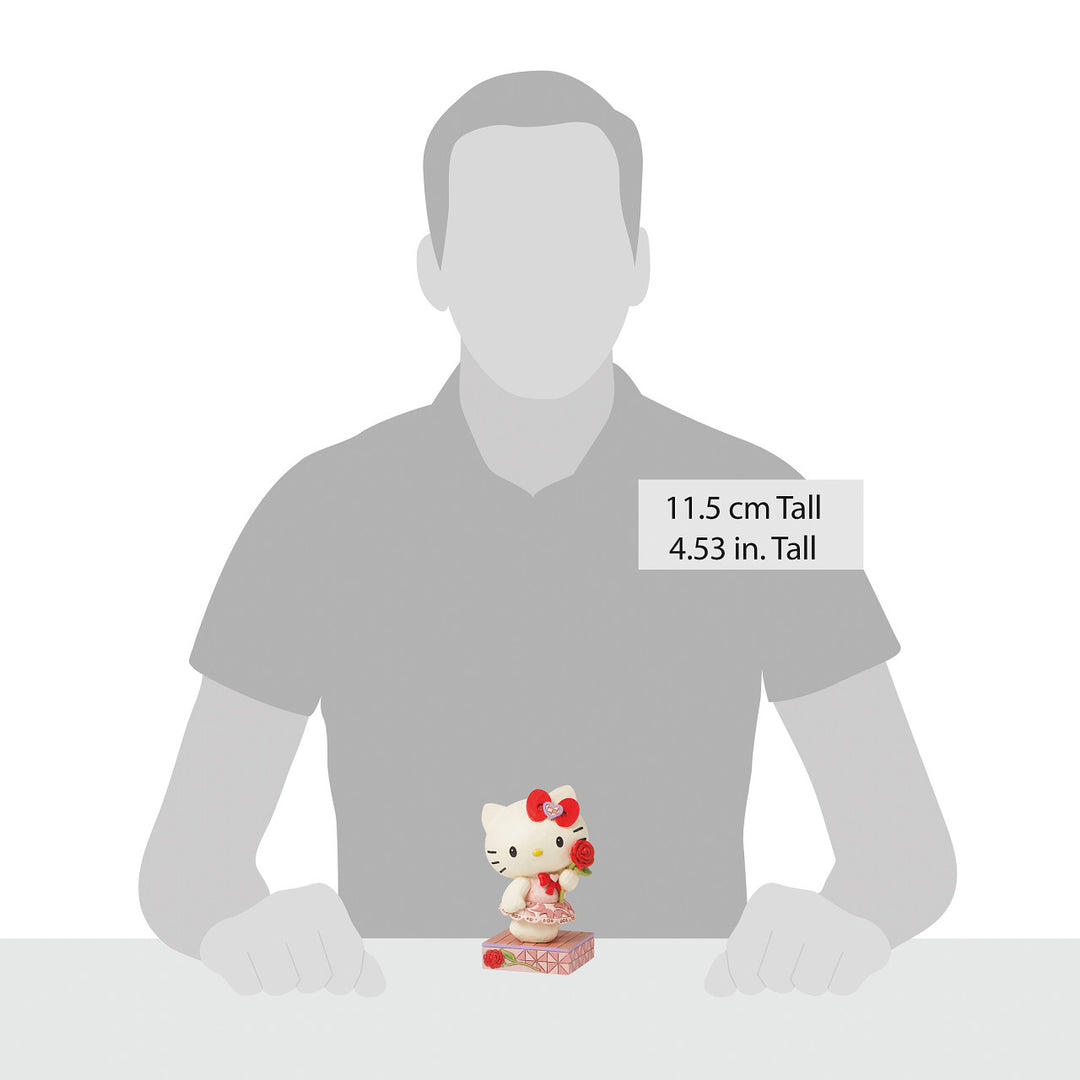 Jim Shore Sanrio: Hello Kitty With Rose Personality Pose Figurine sparkle-castle
