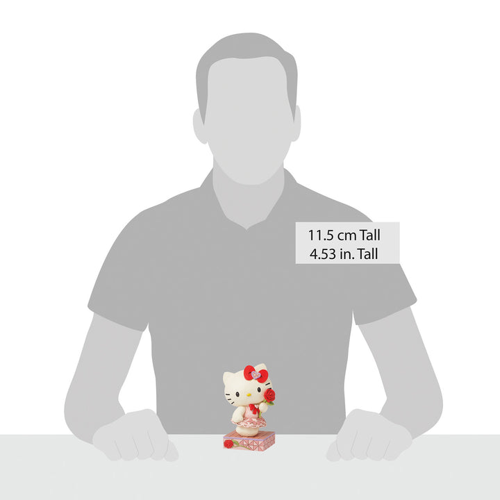 Jim Shore Sanrio: Hello Kitty With Rose Personality Pose Figurine sparkle-castle