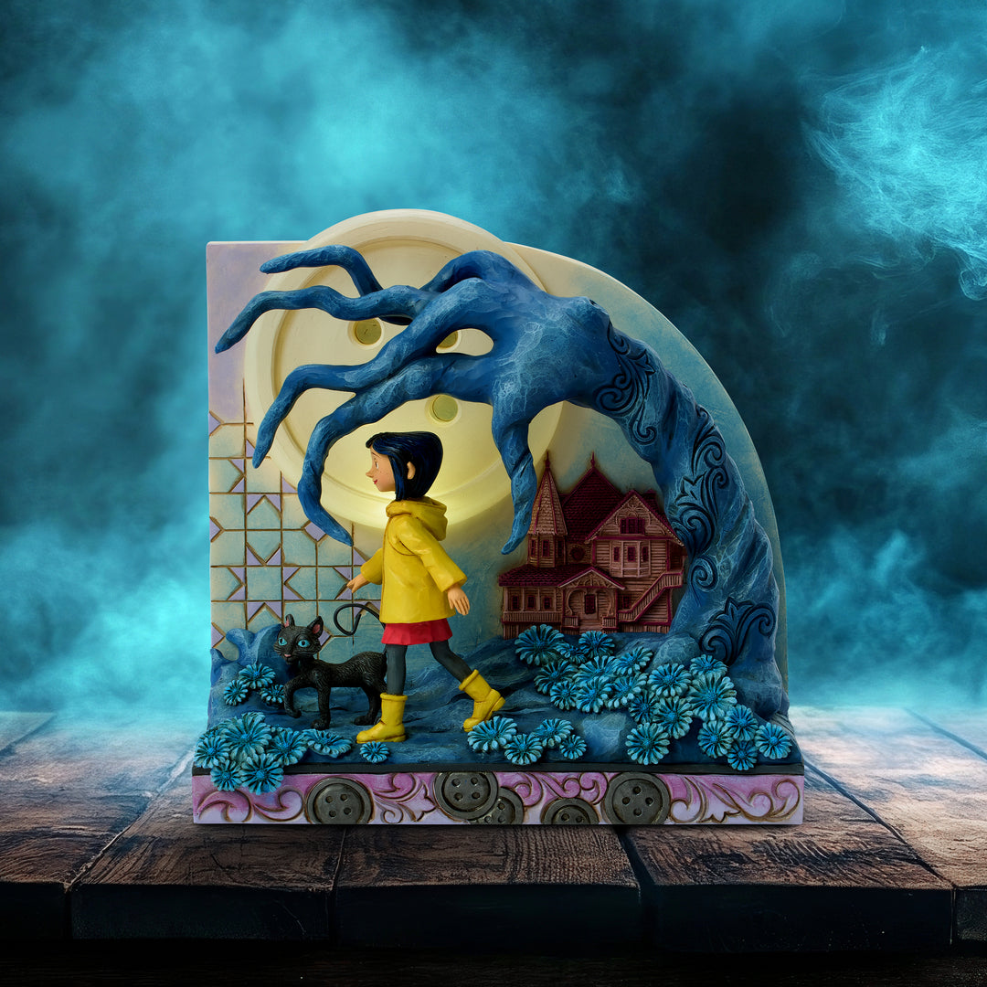 Jim Shore Coraline: Coraline with Twisted Tree Diorama Figurine sparkle-castle