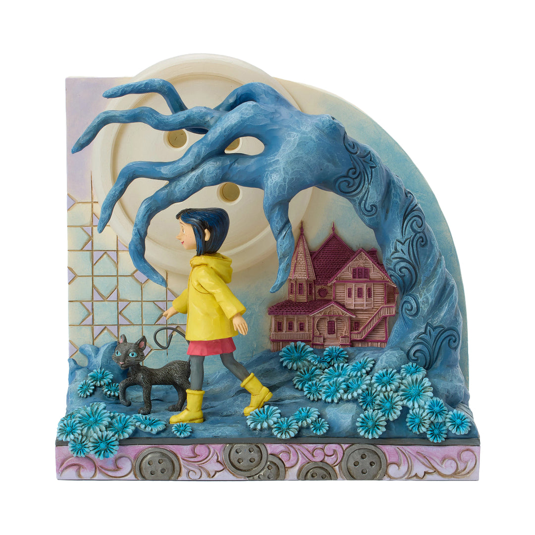 Jim Shore Coraline: Coraline with Twisted Tree Diorama Figurine sparkle-castle
