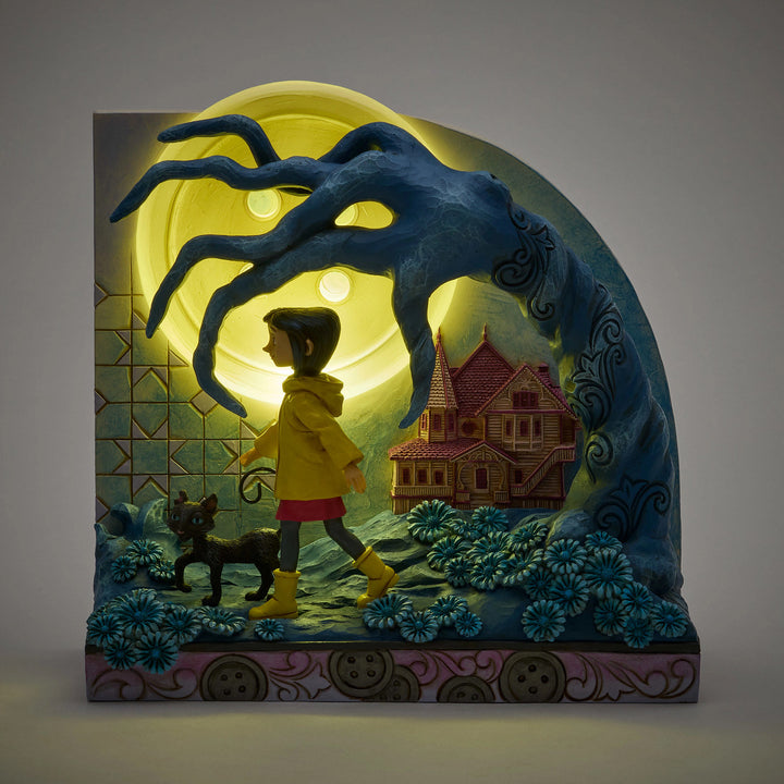 Jim Shore Coraline: Coraline with Twisted Tree Diorama Figurine sparkle-castle