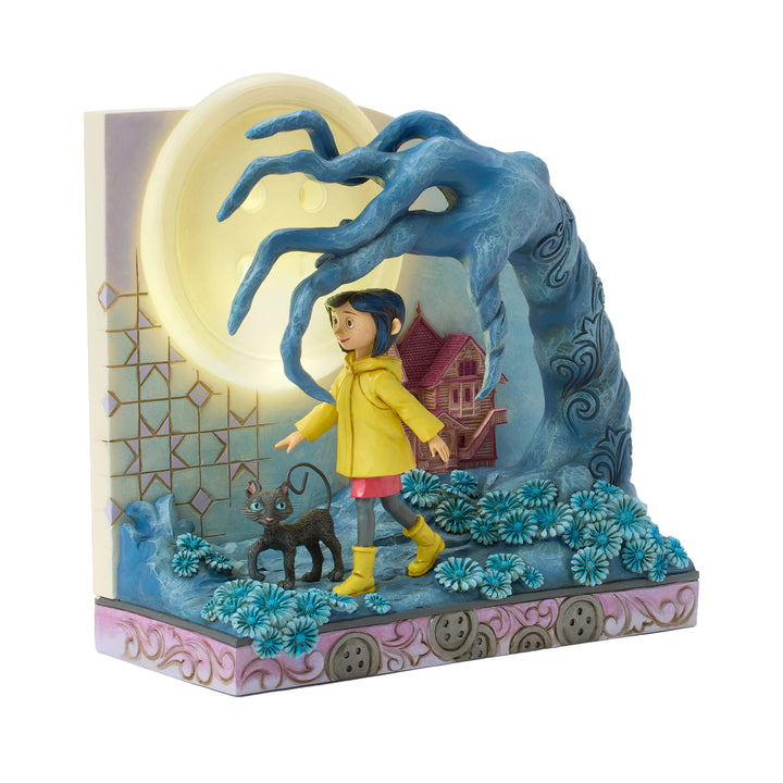 Jim Shore Coraline: Coraline with Twisted Tree Diorama Figurine sparkle-castle