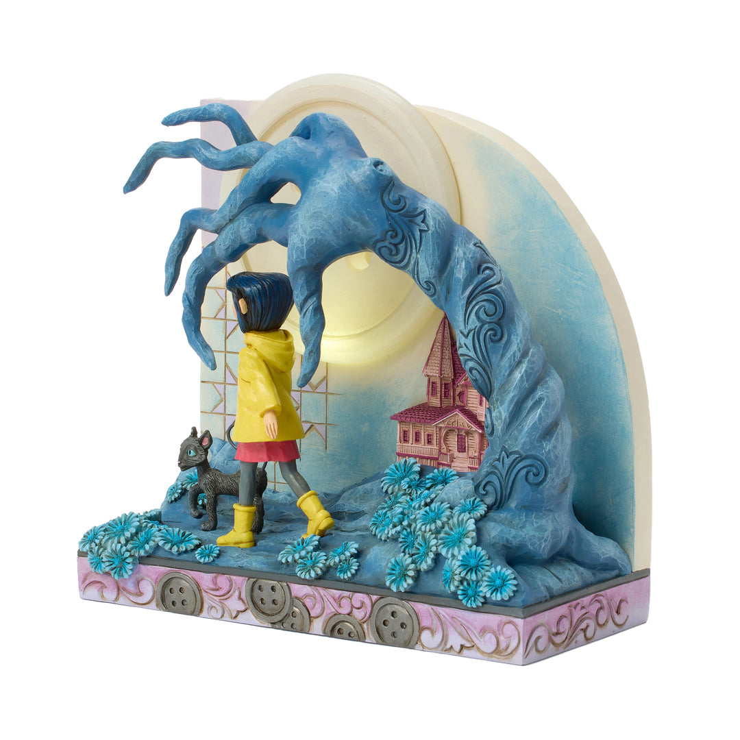 Jim Shore Coraline: Coraline with Twisted Tree Diorama Figurine sparkle-castle