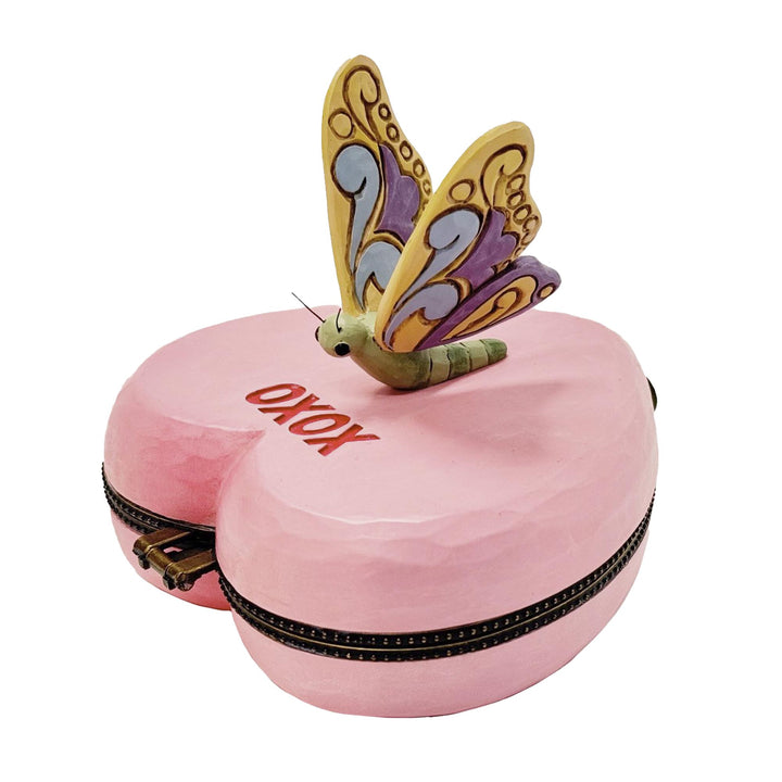 Jim Shore Sweethearts: Message Hearts With Butterfly Trinket Box sparkle-castle