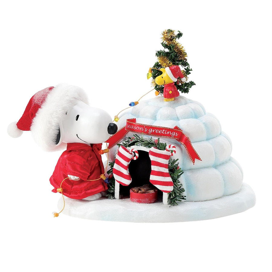 Department 56 Possible Dreams Peanuts: Snoopy's Puffer Igloo sparkle-castle