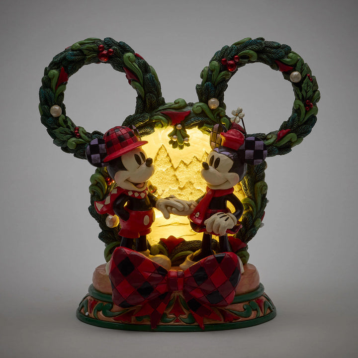 FIRST EDITION - Jim Shore Disney Traditions: Mickey & Minnie LED Diorama Figurine sparkle-castle