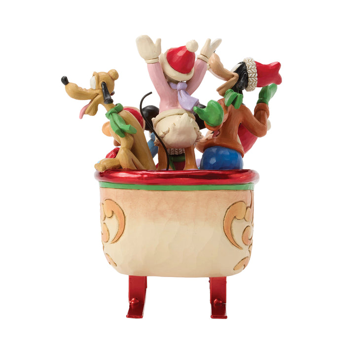 Jim Shore Disney Traditions: Mickey & Friends In Sleigh Figurine sparkle-castle