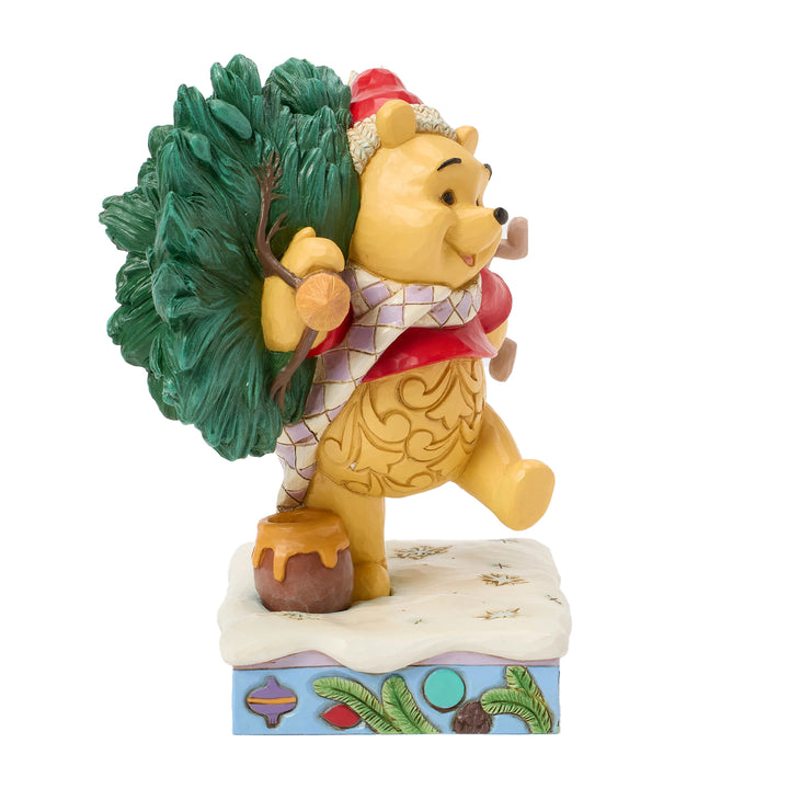 Jim Shore Disney Traditions: Pooh and Piglet Christmas Tree Figurine sparkle-castle