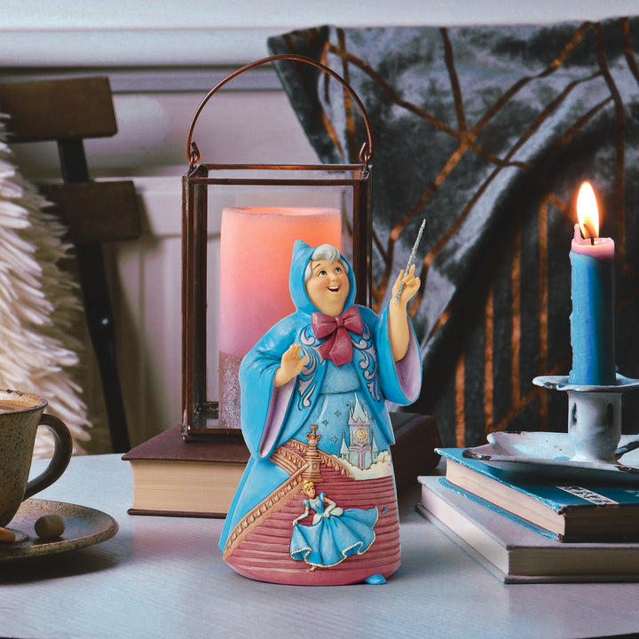 Jim Shore Disney Traditions: Fairy Godmother Figurine sparkle-castle
