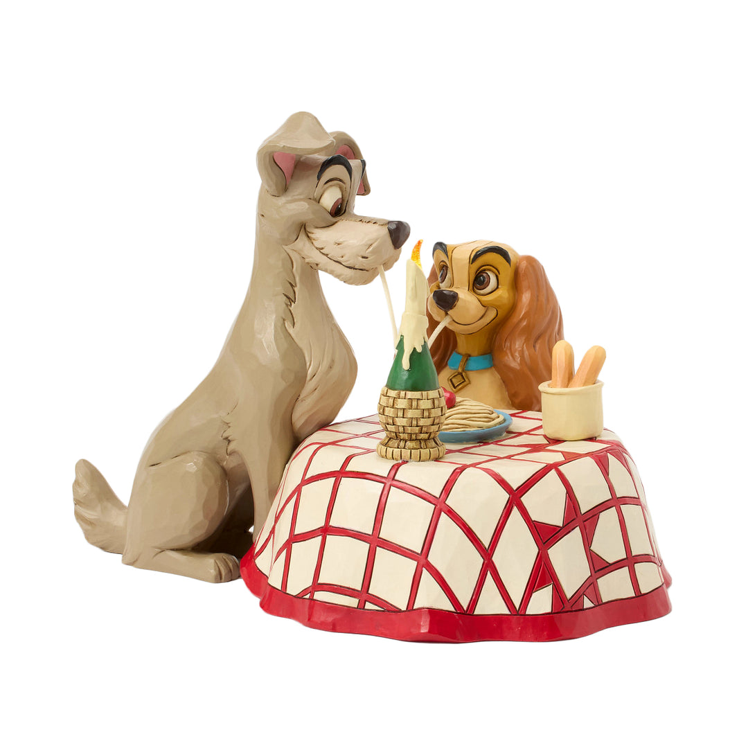 Jim Shore Disney Traditions: Lady & The Tramp Spaghetti Scene Figurine sparkle-castle