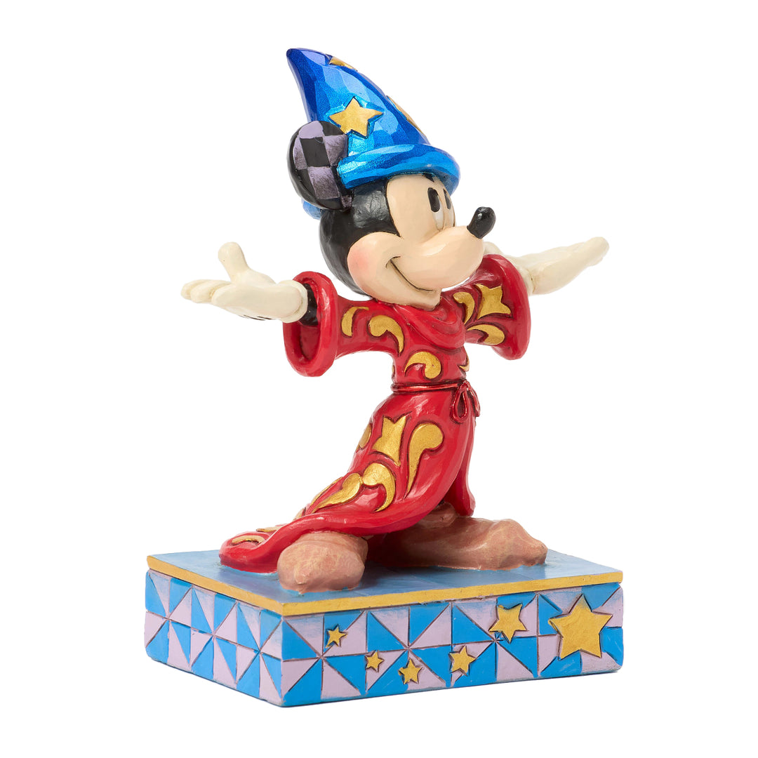 Jim Shore Disney Traditions: Sorcerer Mickey Personality Pose Figurine sparkle-castle