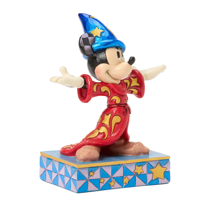Jim Shore Disney Traditions: Sorcerer Mickey Personality Pose Figurine sparkle-castle