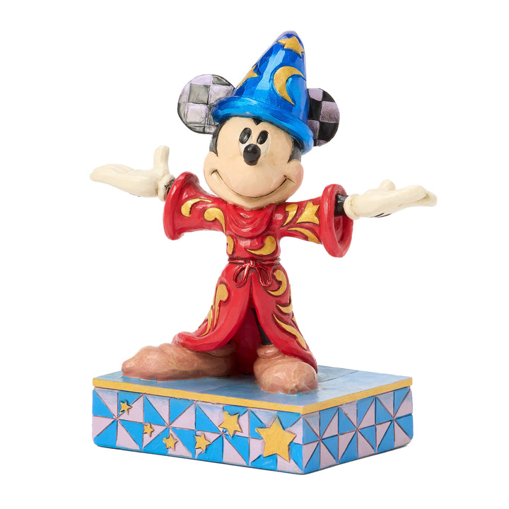 Jim Shore Disney Traditions: Sorcerer Mickey Personality Pose Figurine sparkle-castle