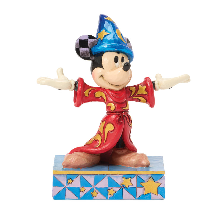 Jim Shore Disney Traditions: Sorcerer Mickey Personality Pose Figurine sparkle-castle
