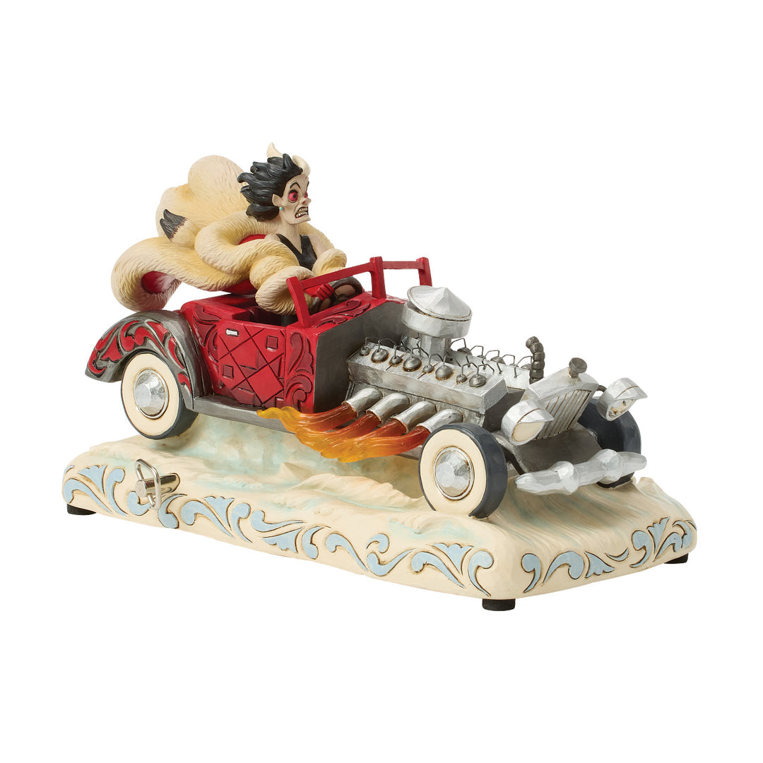 Jim Shore Disney Traditions: Cruella In Car Figurine sparkle-castle