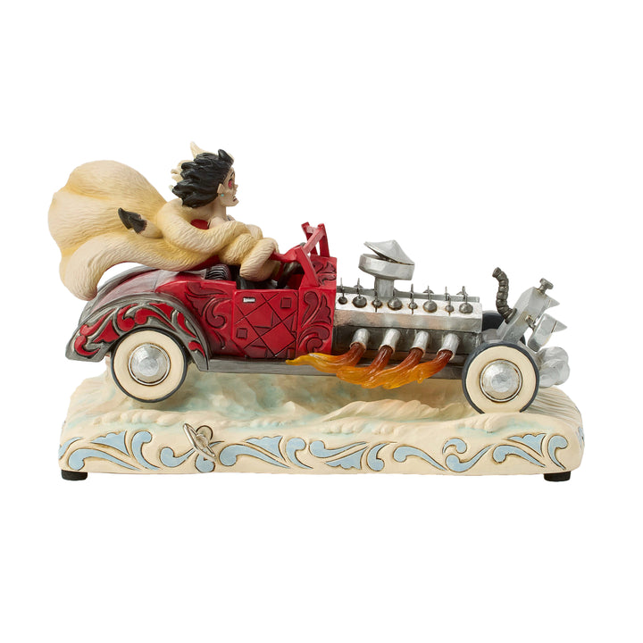 Jim Shore Disney Traditions: Cruella In Car Figurine sparkle-castle