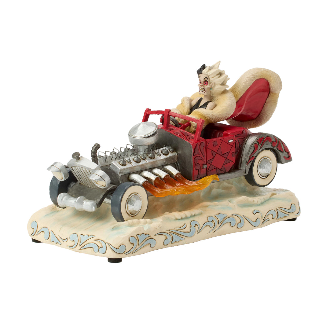 Jim Shore Disney Traditions: Cruella In Car Figurine sparkle-castle