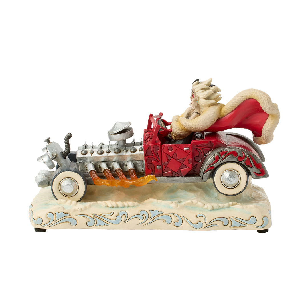 Jim Shore Disney Traditions: Cruella In Car Figurine sparkle-castle
